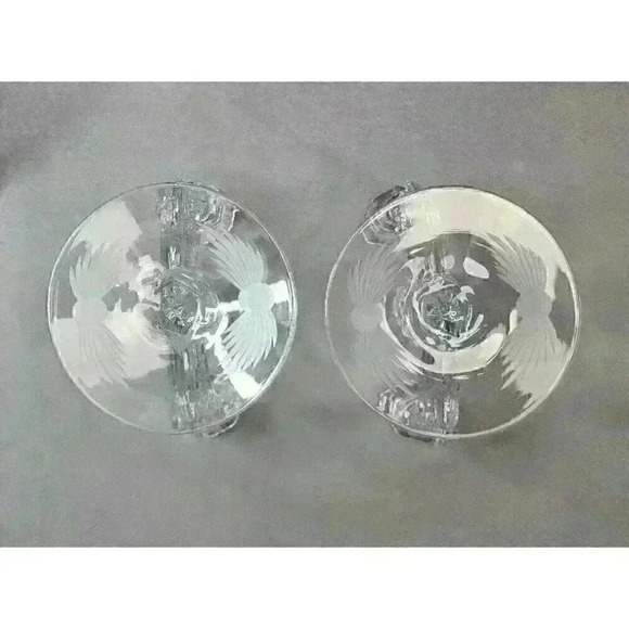 Vintage Tiffin Franciscan Etched Crystal Candelabra Double Candlestick Holders - Picture 8 of 9